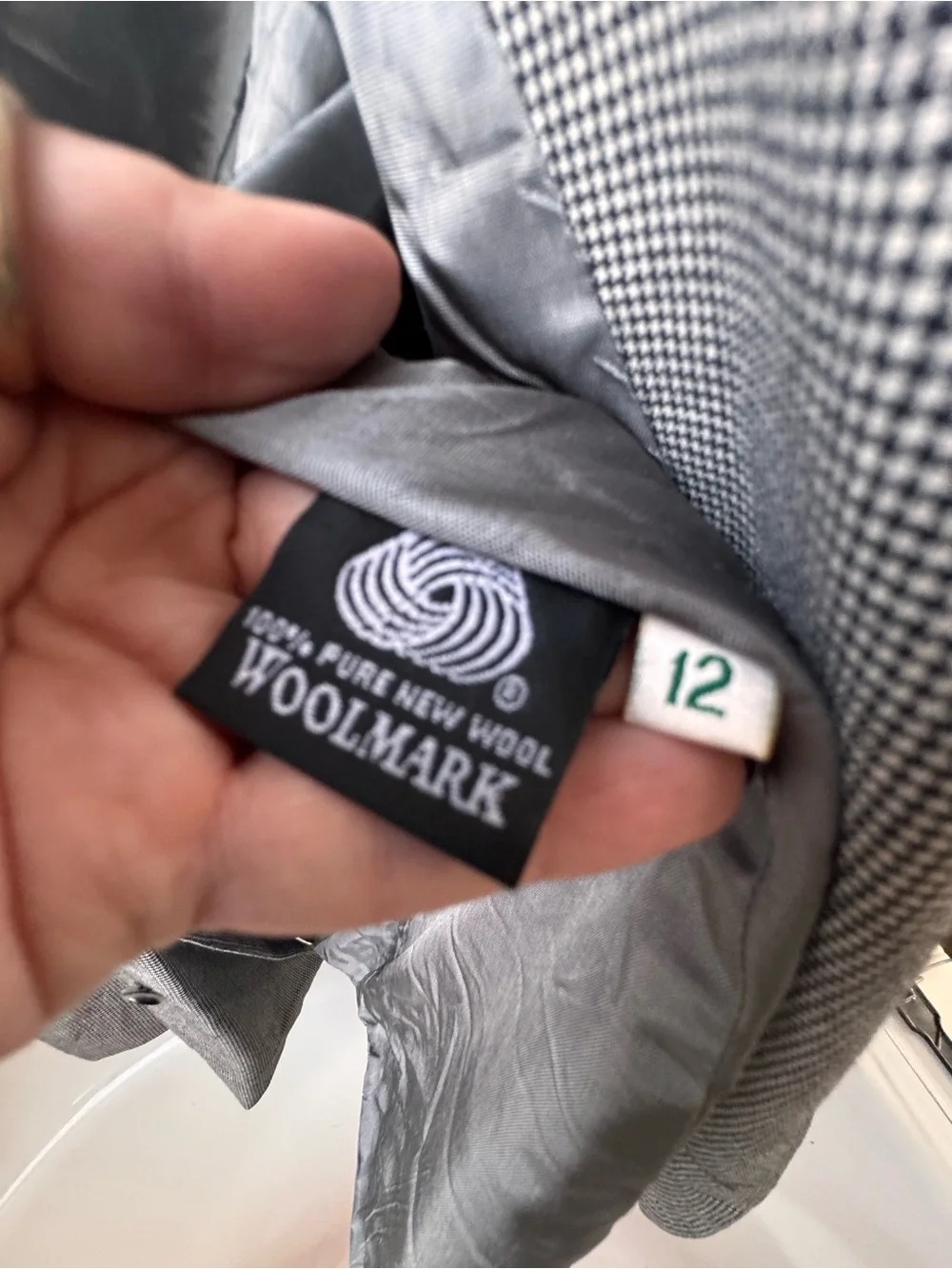 100% Pure New Wool Gray Double-Breasted Blazer